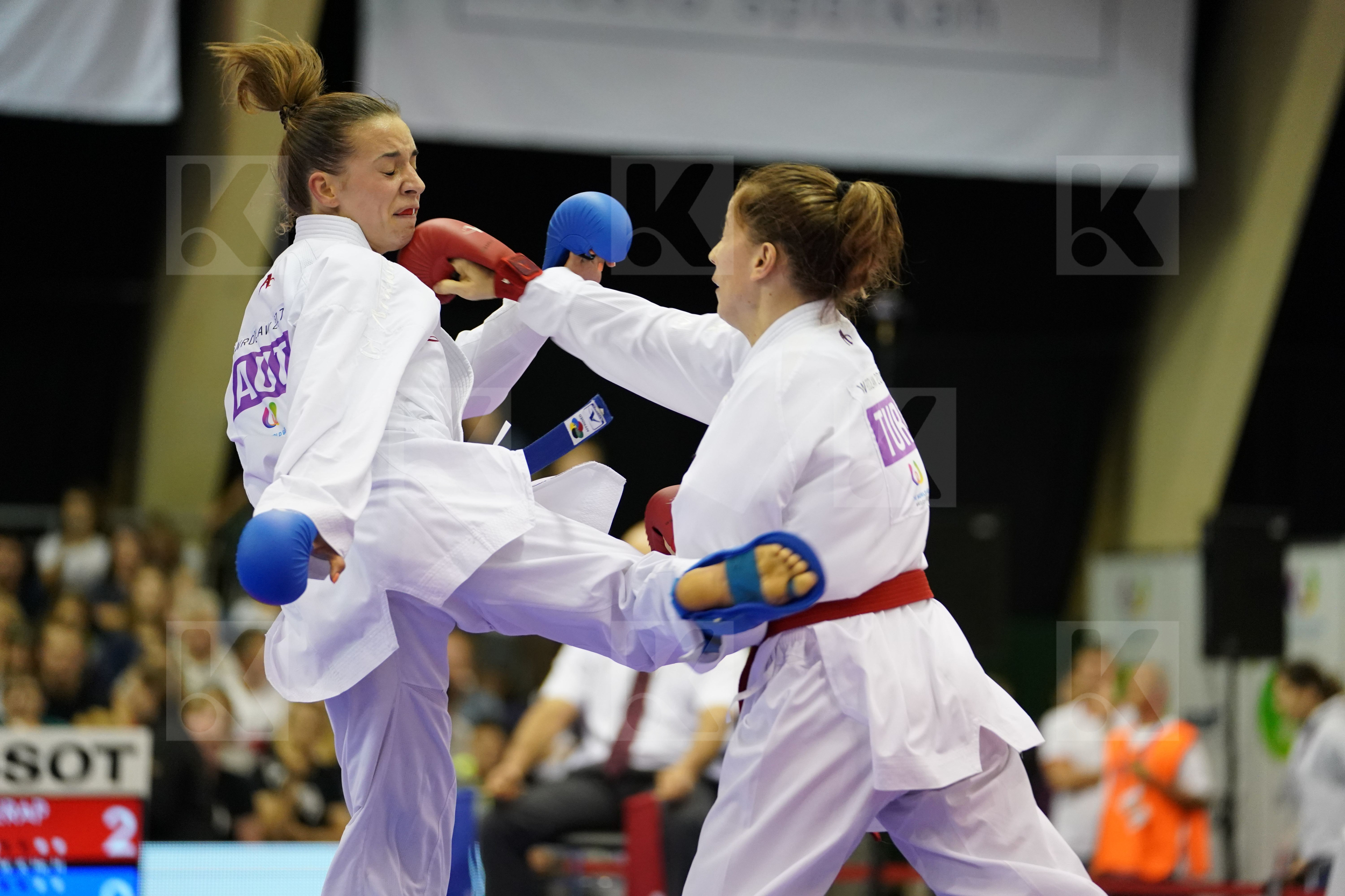Austria Female Kumite -50kg Ozcelik Serap Plank Bettina Turkey